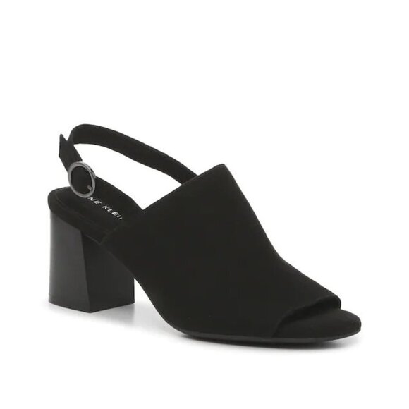 Anne Klein Women's Black Riah Block Heel Sandal - 10 - Picture 1 of 6